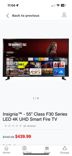 Insignia™ - 55" 3D LED 4K UHD Smart Fire TV (READ DISCRIPTION)