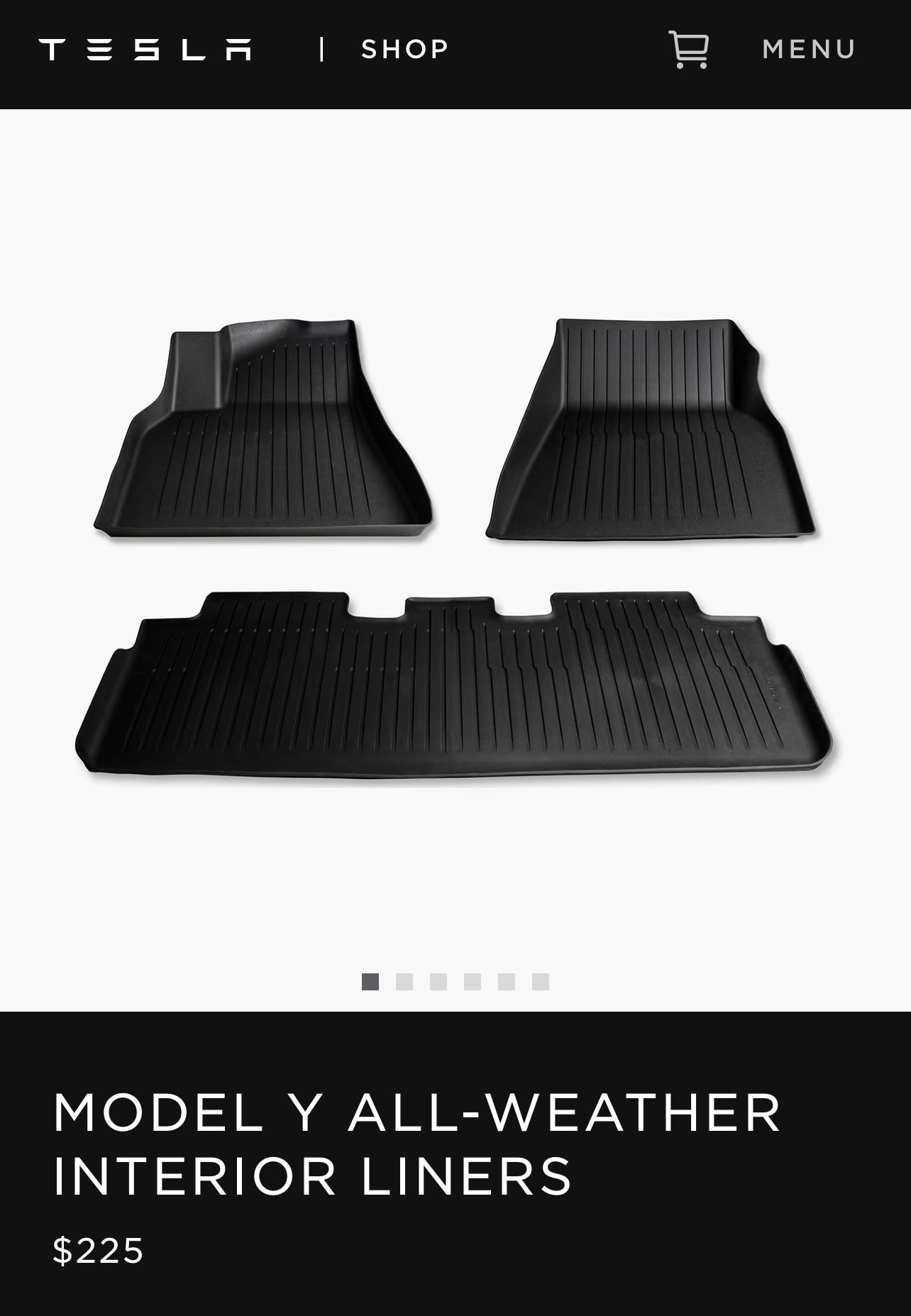 Tesla Model Y All-Weather Floor Mats (NEW)