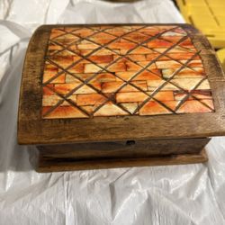 Wooden Jewelry Trinket Box 2004 market bizaar Target made in India