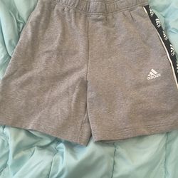 Gray adidas shorts