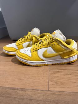 Nike Dunk Low Yellow and White Sneakers