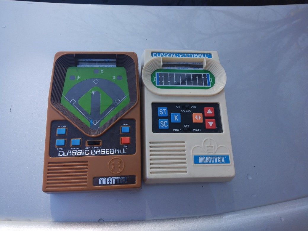 Classic Football And Baseball Handheld Game Vintage