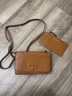 Tory Burch Brown Leather Crossbody Bag with Wallet