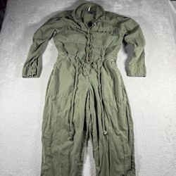 Free People We The Free Jumpsuit Women's Size M Green Cotton Linen Festival Boho