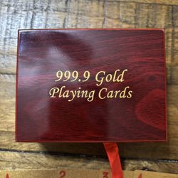 Collectible deck of 999.9 Gold Playing Cards 