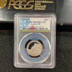 2012 S Gem Proof Acadia NP Quarter Graded At PR69 With A Deep Cameo D-2