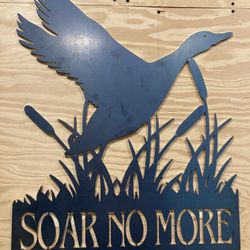 Duck Hunting Metal Sign
