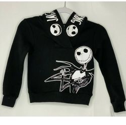 NEW DISNEY Pullover Hoodie XS 6/6X Jack Skellington Nightmare Before Christmas