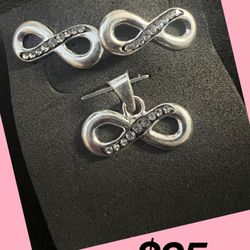 Plata/Silver Infinity Earrings 