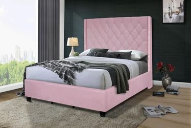 New Queen Bedframe W/ Mattress 