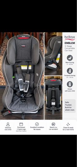 Britax Emblem Convertible Car Seat – Excellent Condition