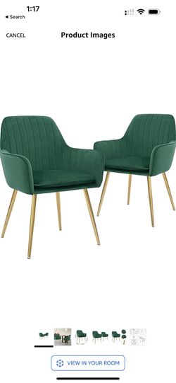 2 Emerald Green Chairs 