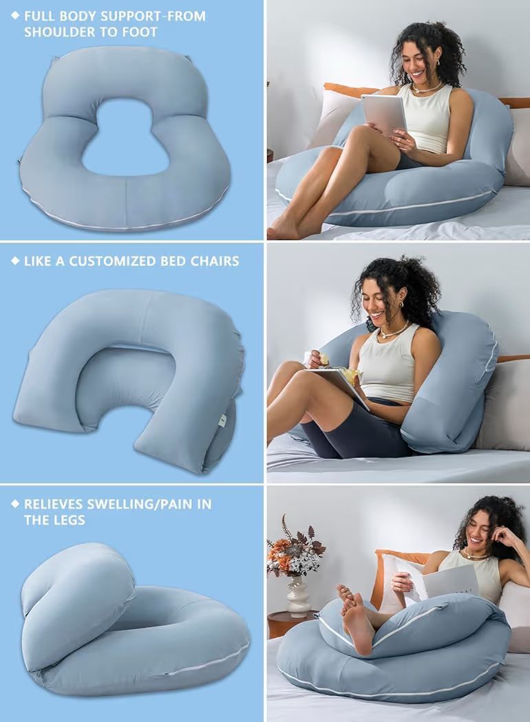 INSEN Reading Pillow, Back Pillow for Sitting in Bed and Couch, Gaming Pillow for Adults, Sit Up Support for Bed, Brown Bubble Velvet