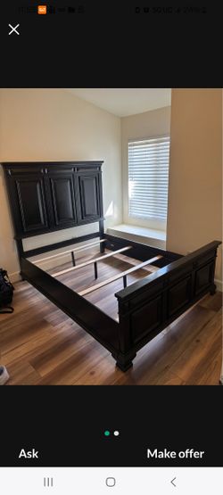 Queen size bed frame.