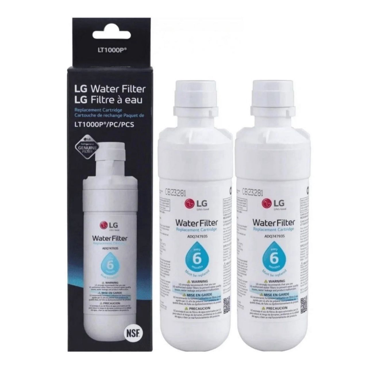 LT1000P Replacement Refrigerator Water Filter,Fit for LT1000P 469980 46-9980 ADQ747935 Water Filter(Pack of 3pk