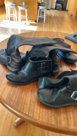 1 pair Frye and 2 pair boc boots