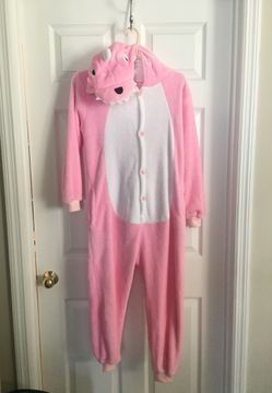 Girls pink dinosaur costume or pajamas