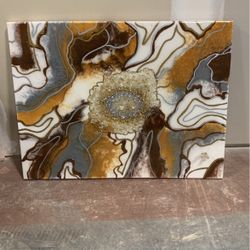 Hand Painted Resin Canvas Art