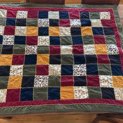 Velvet Cotton Patchwork Throw Blanket