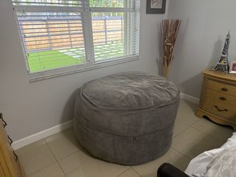 Large Gray Bean Bag Chair