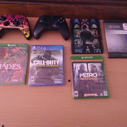 Random Lot Of PS4 Games & Xbox One Controllers With Games