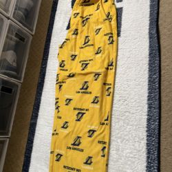 Yellow Los Angeles Lakers NBA Pajama Pants Size Youth Medium 10/12
