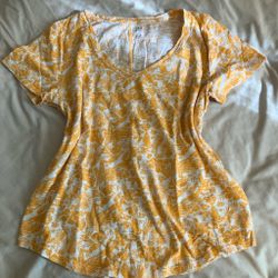 Gap Yellow Floral Tee M