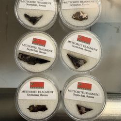 Seymchan Pallasite Meteorite Fragments – 4.4g Total