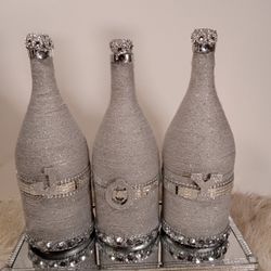 Home Decor Bottle Silver