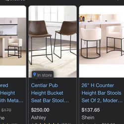 Serving 2 Bar Stools New In Box