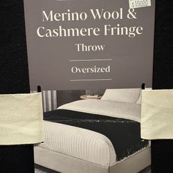 Merino wool & cashmere throw 