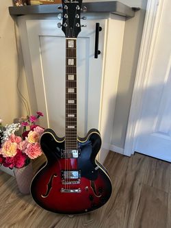 Glen Burton Semi-Hollow Body Electric Guitar