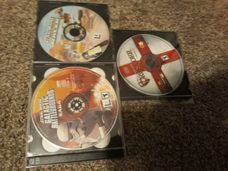 3 PC games. Star Wars games and Stronghold Crusaders