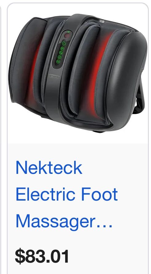 $38 Nekteck Foot Shiatsu Massager for Circulation and Pain Relief