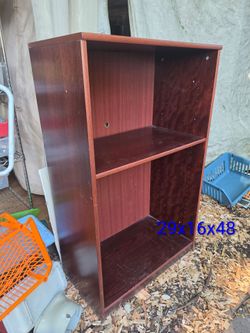4 ft Storage Shelf – Cherry Wood Finish