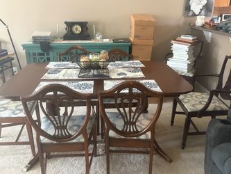 Antique Dining Table and Chairs