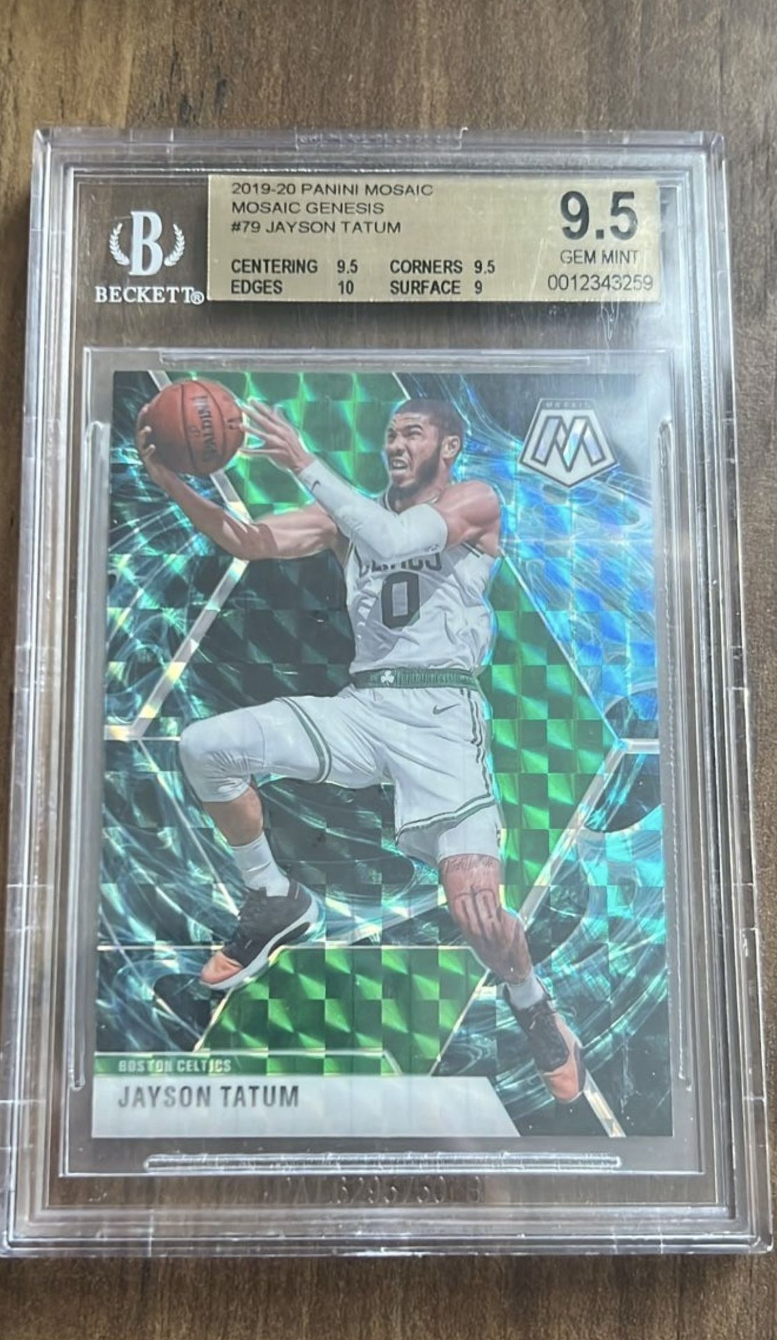 2019-20 Jayson Tatum Mosaic Genesis BSG 9.5 