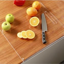 *NEW* 24“x18” Acrylic Cutting Board with Counter Lip, Large Clear Cutting Board for Countertop