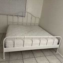 King size bed frame and mattress