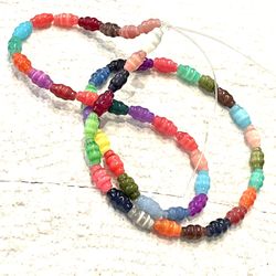 Strand Of Multicolored Glass Beads
