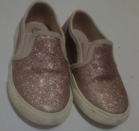 Cat & Jack Pink Toddler Sparkle Slide On Shoes