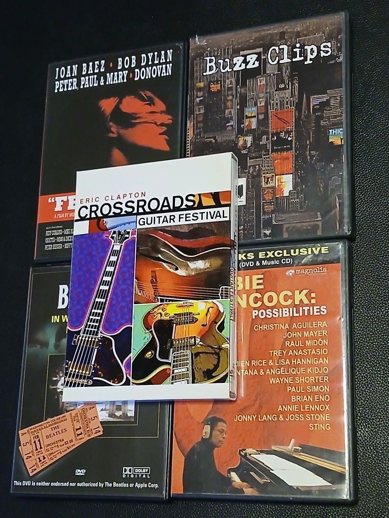 DVD Music Lot...Clapton..Beatles..Herbie Hancock..QOTSA