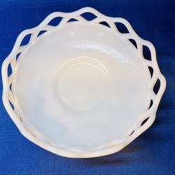 Vintage Imperial Glass Company White Milk Glass  Serving Bowl  