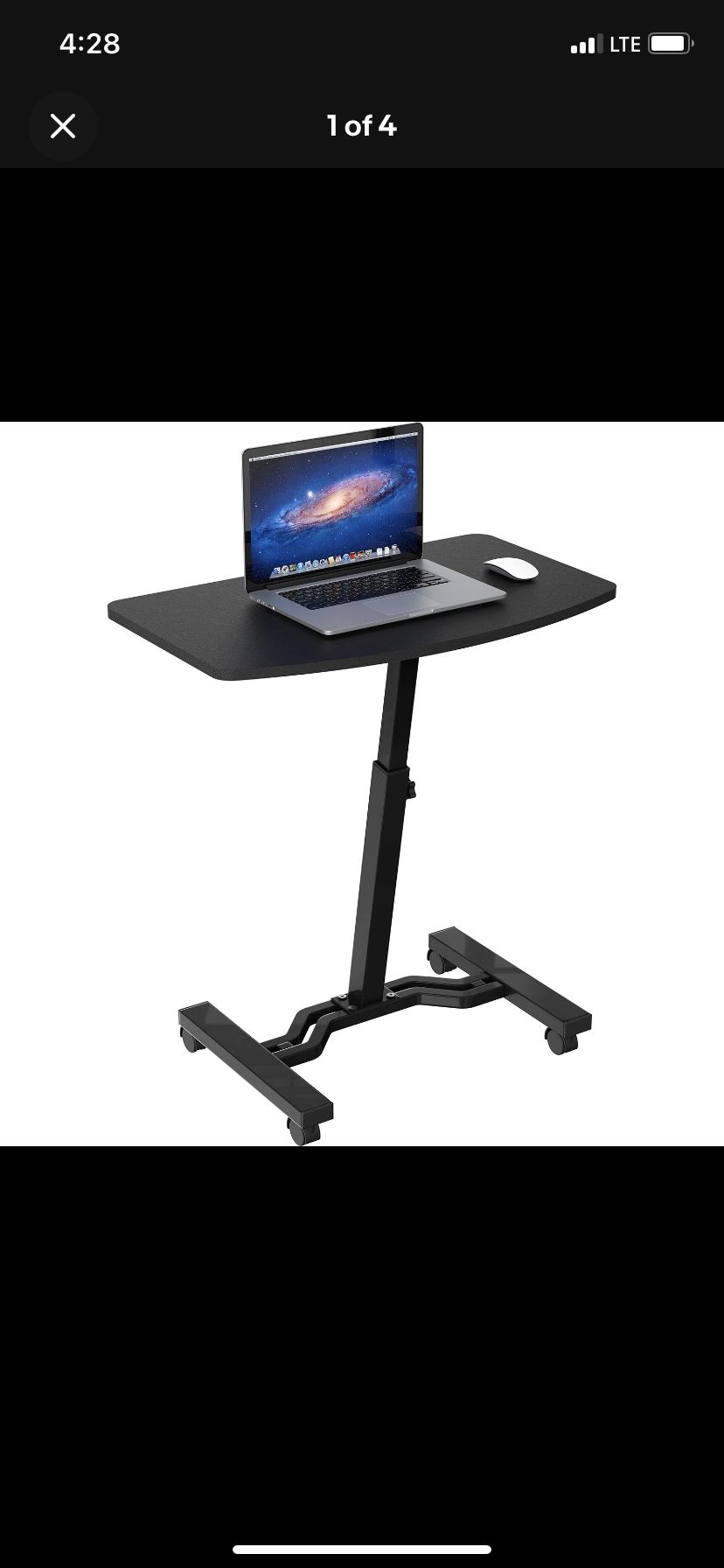SHW Height Adjustable Mobile Laptop Stand