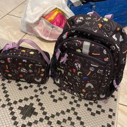 Girls Backpack And Lunch Box 