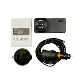 2 Channel Dash Cam Front And Rear Inside, 1080P Dash Cam IR Night Vision, Loop Recording Car DVR Camera 2 Lens With 2 Inch IPS Screen 2 Cameras