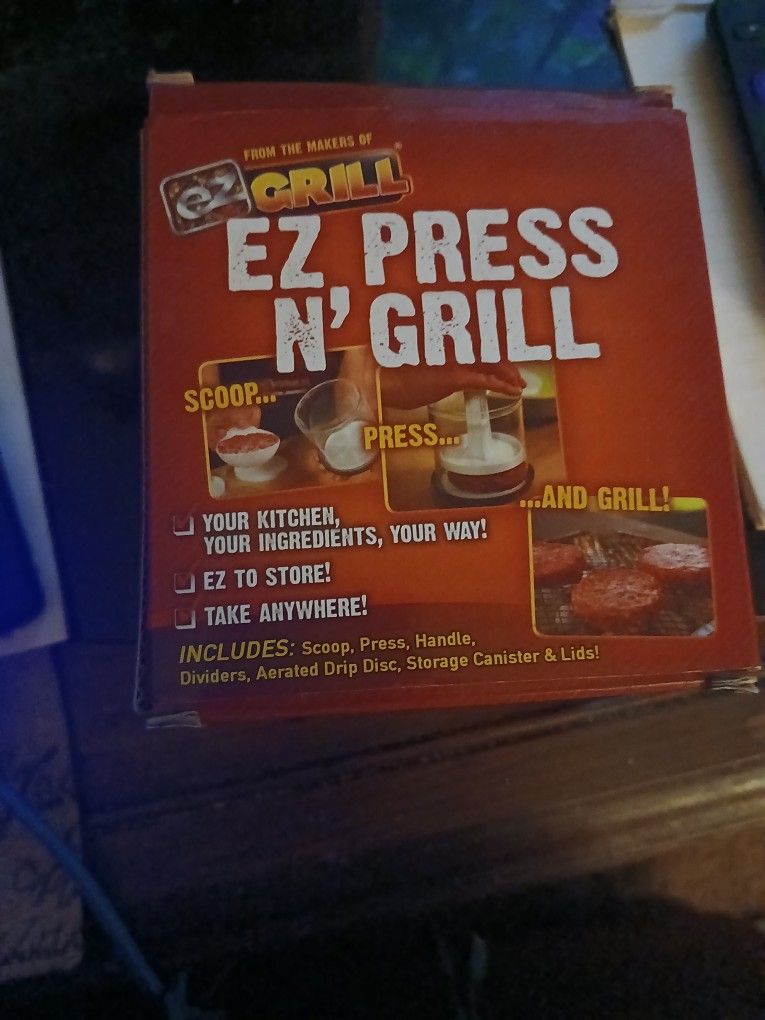 EZ PRESS N GRILL HAMBURGER MAKER