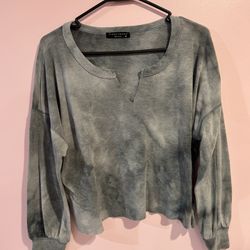 Marbled cropped long sleeve