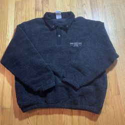 Vintage HARD ROCK CAFE NEW YORK PULL OVER FUZZY FLEECE SWEATSHIRT SWEATER XL