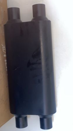 2.25" dual inlet, dual outlet muffler